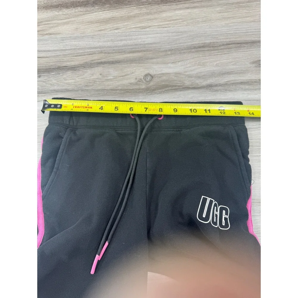UGG Black Joggers Hot Pink Side Stripe Y2K Sporty Aesthetic XS Cozy Lounge Pants